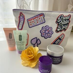 Clinique Skincare Deluxe Travel Set with Cosmetic Bag